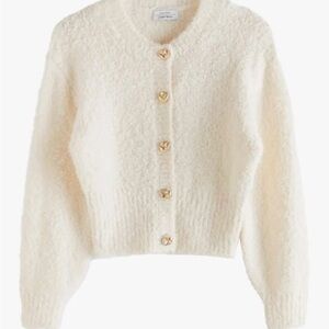 Bouclé Knit Cropped Cardigan - Off White -
Cardigans - & Other Stories